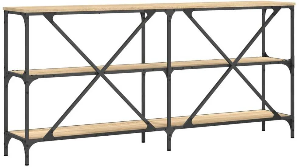 Konsolinis staliukas, ąžuolo, 160x30x75cm, mediena/geležis