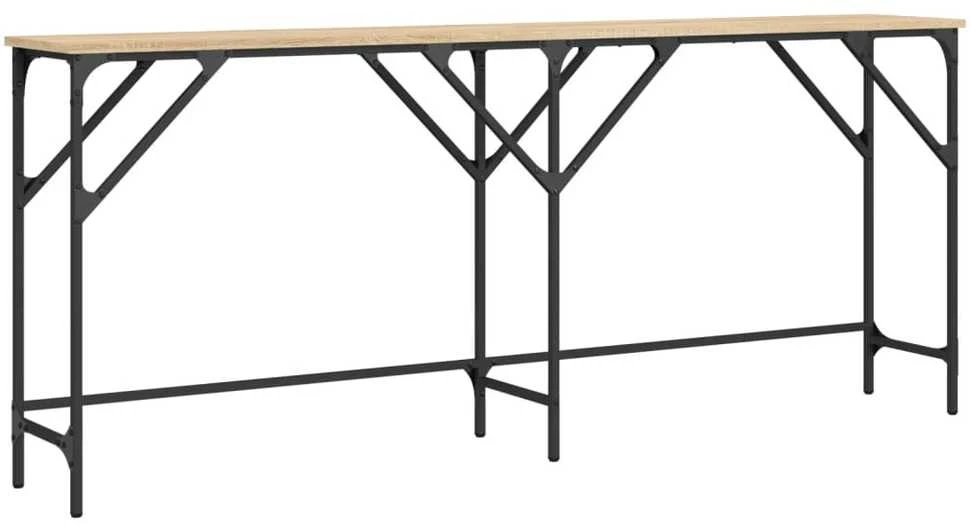 Konsolinis staliukas, ąžuolo, 180x29x75cm, apdirbta mediena