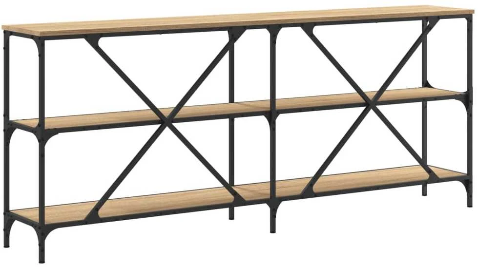 Konsolinis staliukas, ąžuolo, 180x30x75cm, mediena/geležis