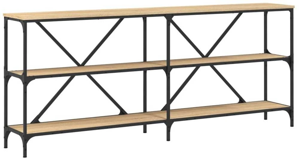 Konsolinis staliukas, ąžuolo, 180x30x75cm, mediena/geležis
