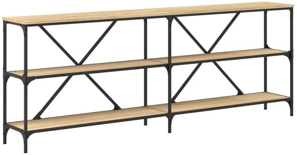 Konsolinis staliukas, ąžuolo, 200x30x75cm, mediena/geležis