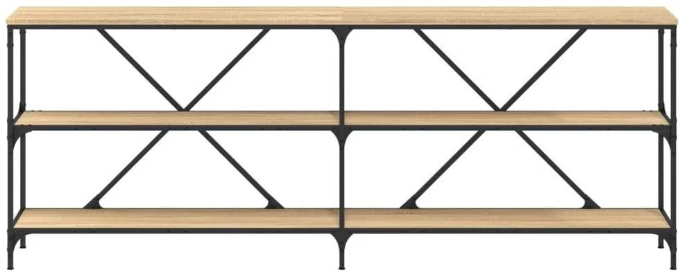 Konsolinis staliukas, ąžuolo, 200x30x75cm, mediena/geležis