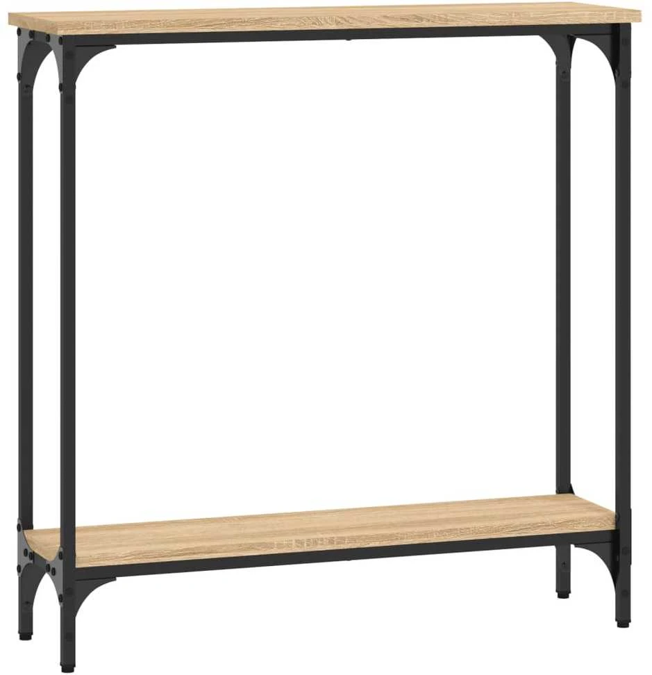 Konsolinis staliukas, ąžuolo, 75x22,5x75cm, apdirbta mediena