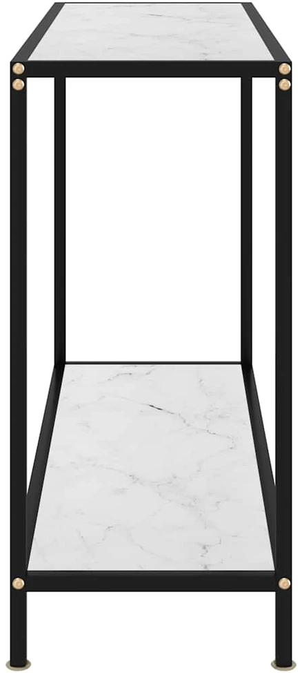 Konsolinis staliukas, baltas, 100x35x75cm, grūdintas stiklas