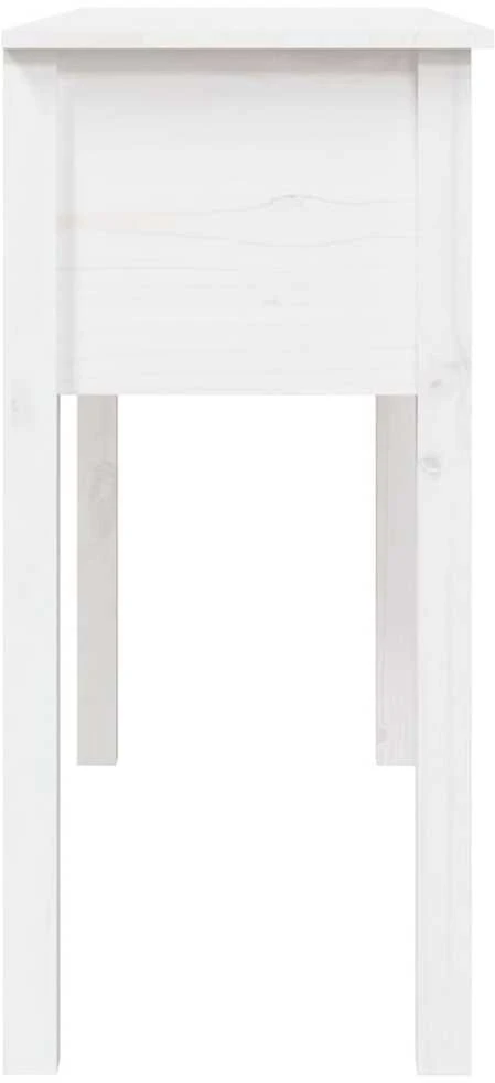 Konsolinis staliukas, baltas, 100x35x75cm, pušies masyvas