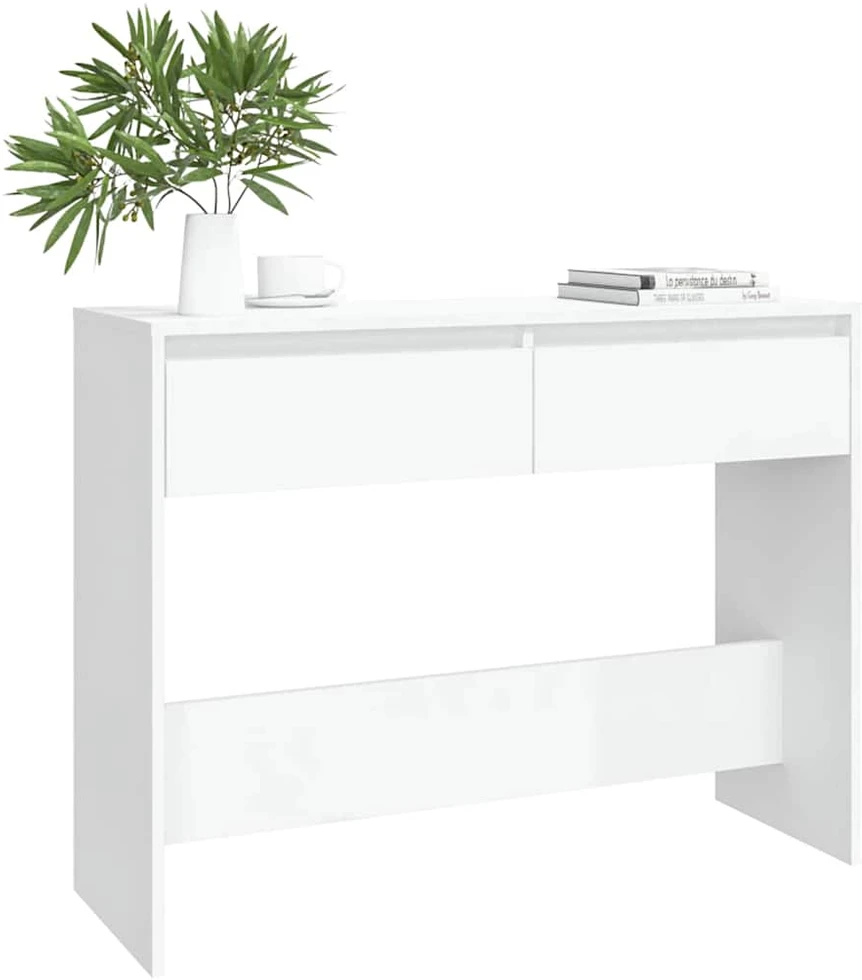 Konsolinis staliukas, baltas, 100x35x76,5cm, apdirbta mediena