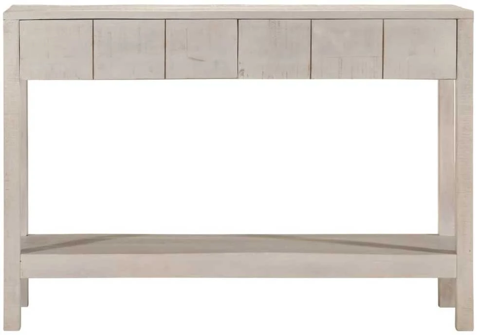 Konsolinis staliukas, baltas, 110x35x75cm, mango masyvas