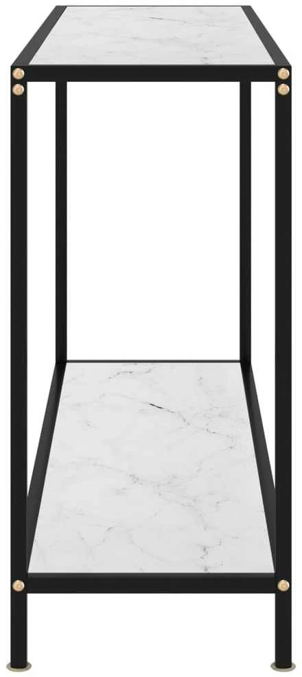 Konsolinis staliukas, baltas, 120x35x75cm, grūdintas stiklas