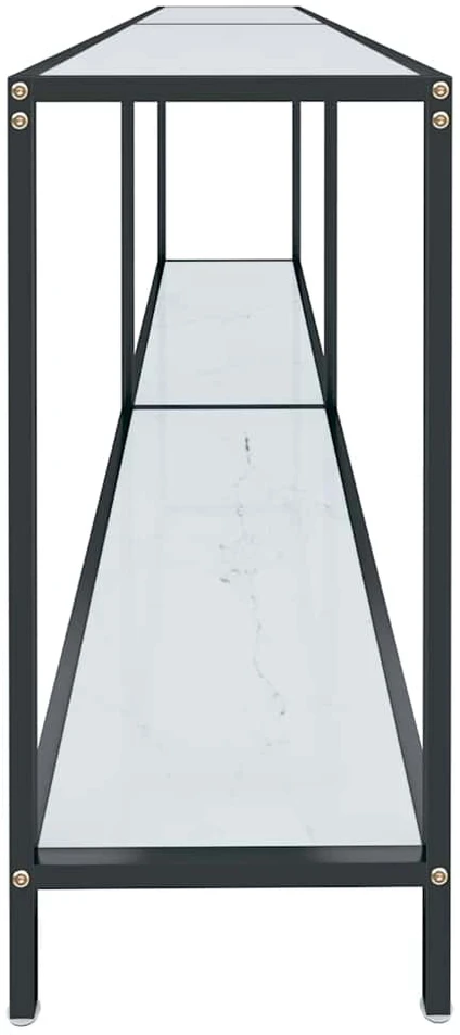 Konsolinis staliukas, baltas, 200x35x75,5cm, grūdintas stiklas
