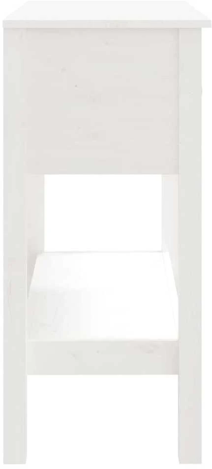 Konsolinis staliukas, baltas, 75x35x75cm, pušies masyvas