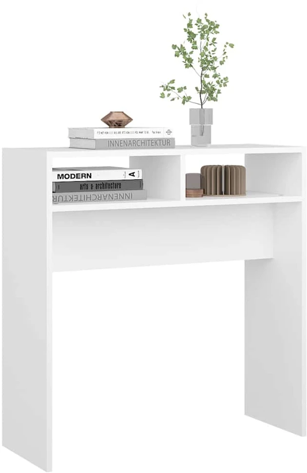 Konsolinis staliukas, baltas, 78x30x80cm, apdirbta mediena