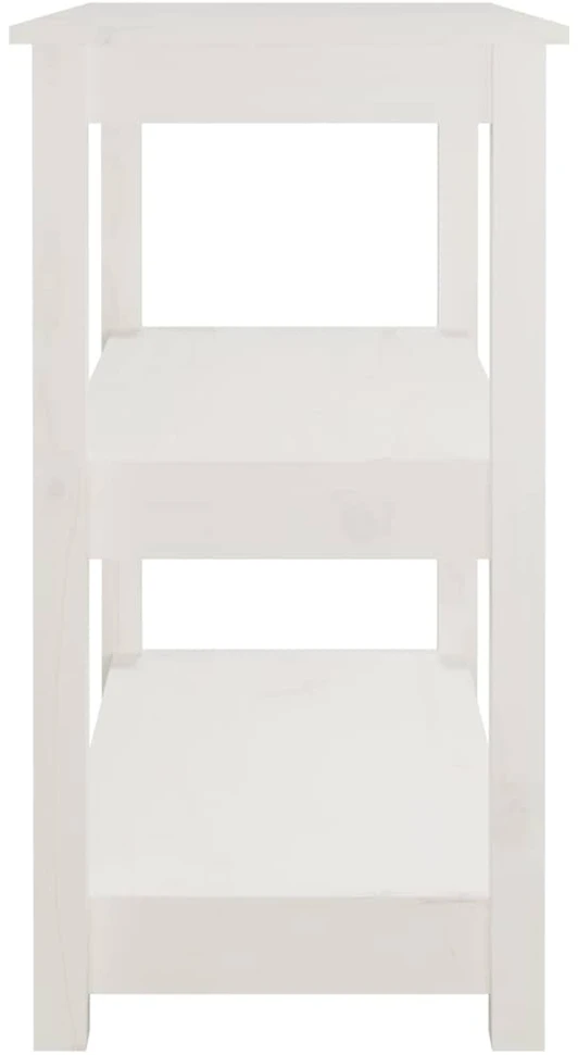 Konsolinis staliukas, baltas, 80x40x74cm, pušies masyvas