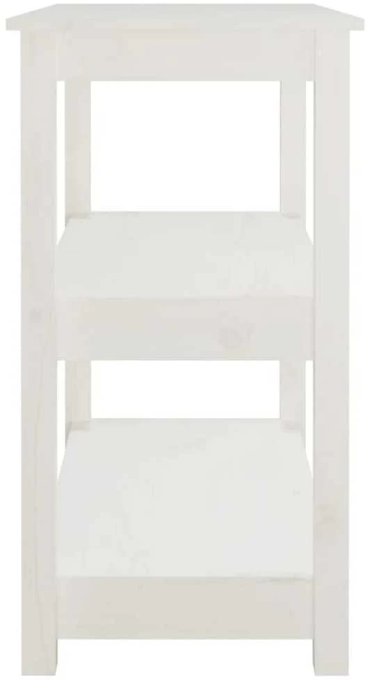 Konsolinis staliukas, baltas, 80x40x74cm, pušies masyvas