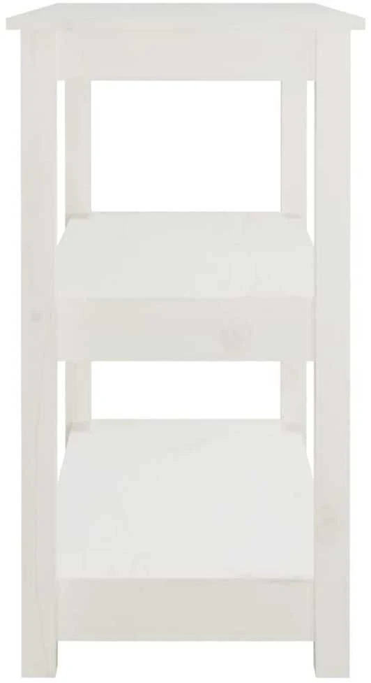 Konsolinis staliukas, baltas, 80x40x74cm, pušies masyvas