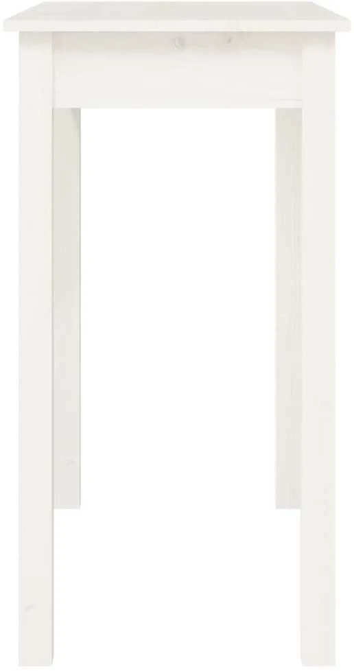 Konsolinis staliukas, baltas, 80x40x75cm, pušies masyvas