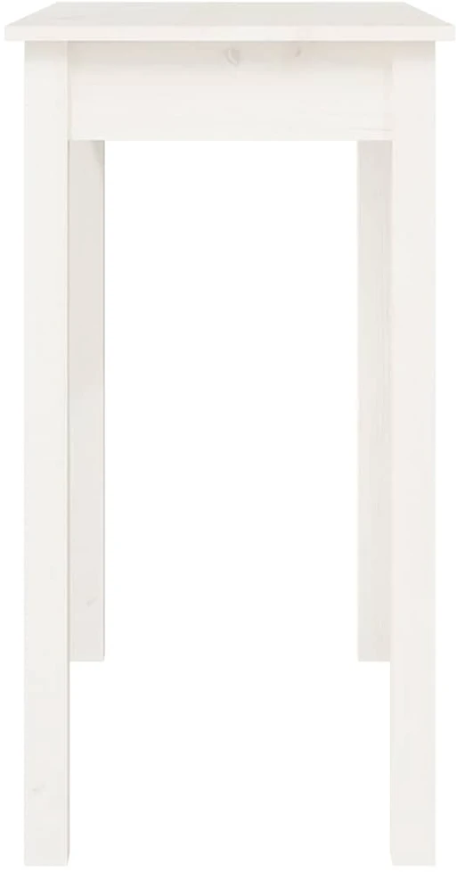 Konsolinis staliukas, baltas, 80x40x75cm, pušies masyvas
