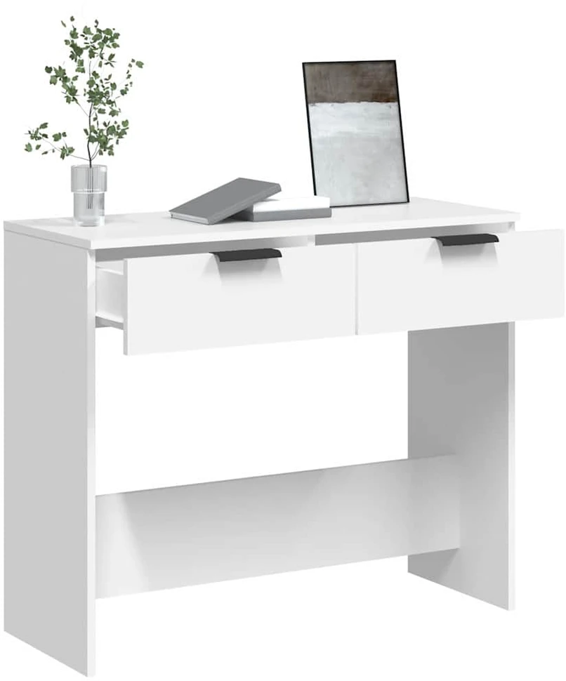 Konsolinis staliukas, baltas, 90x36x75cm, apdirbta mediena