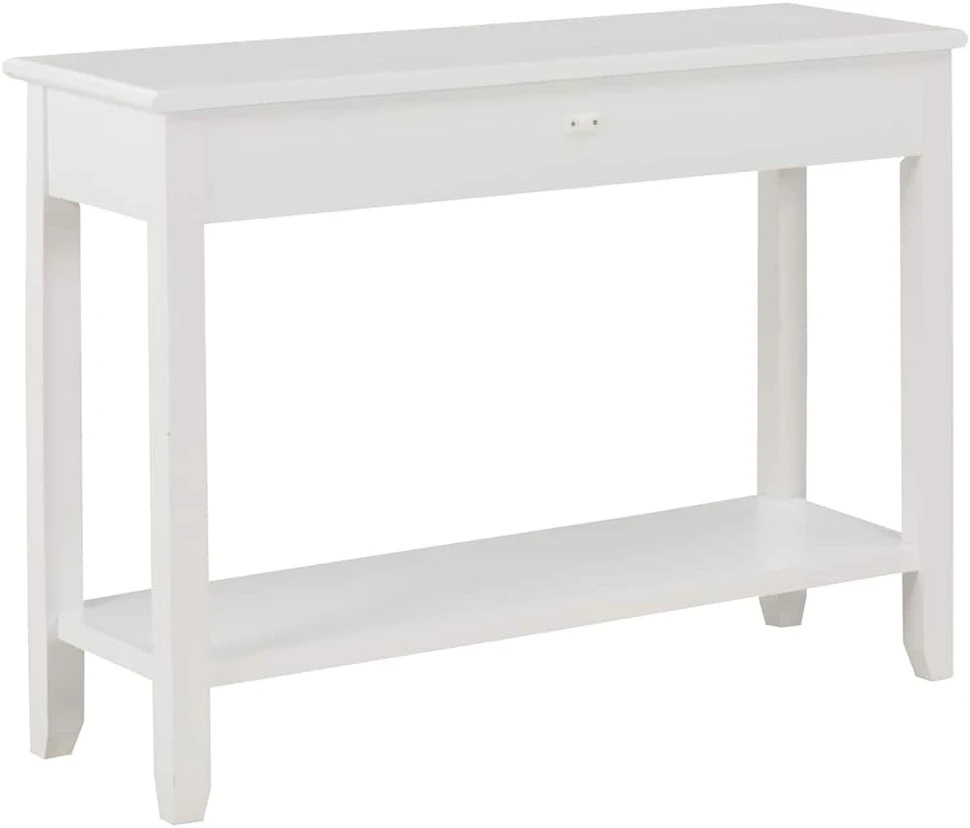 Konsolinis staliukas, baltos sp., 110x35x80cm, mediena