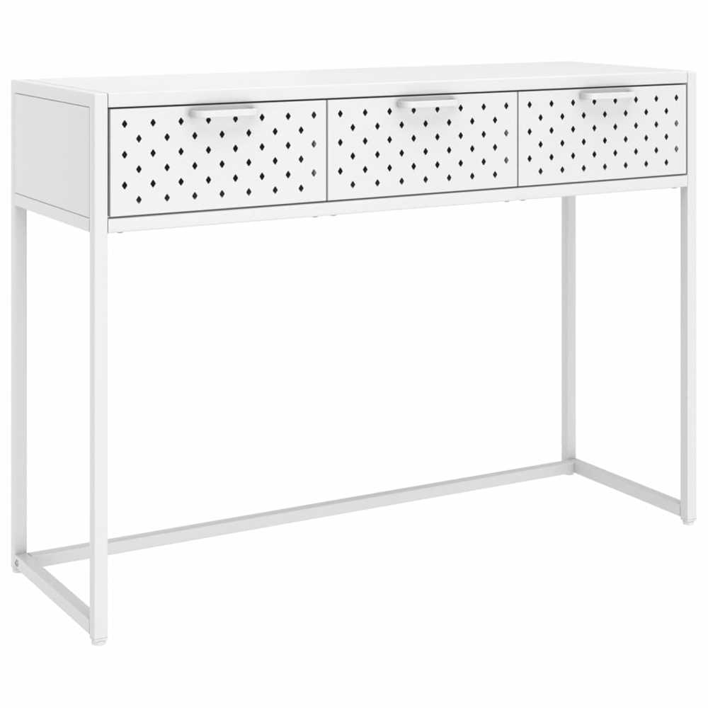 Konsolinis staliukas, baltos spalvos, 106x35x75cm, plienas