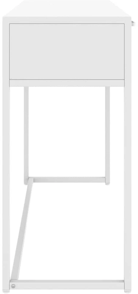 Konsolinis staliukas, baltos spalvos, 106x35x75cm, plienas