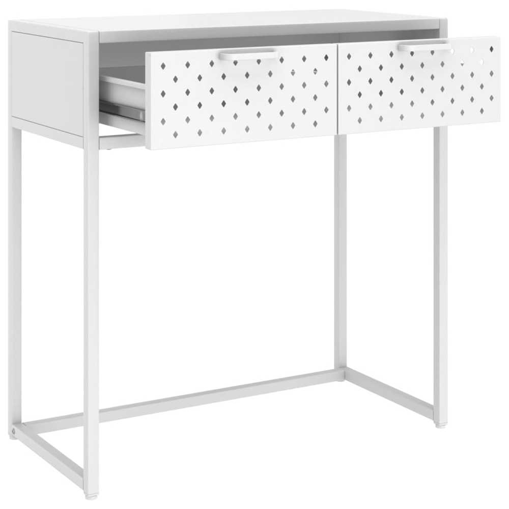 Konsolinis staliukas, baltos spalvos, 72x35x75cm, plienas