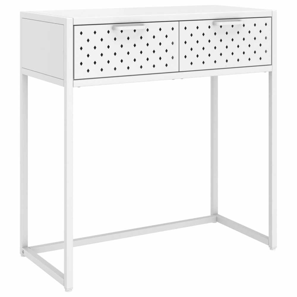 Konsolinis staliukas, baltos spalvos, 72x35x75cm, plienas
