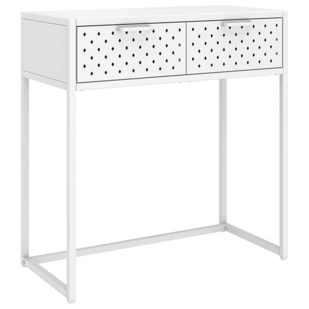 Konsolinis staliukas, baltos spalvos, 72x35x75cm, plienas