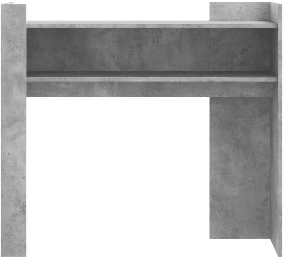 Konsolinis staliukas, betono, 100x35x90cm, apdirbta mediena