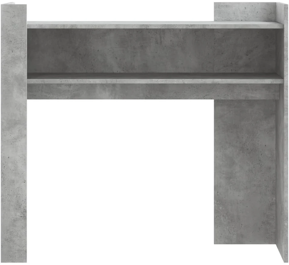 Konsolinis staliukas, betono, 100x35x90cm, apdirbta mediena
