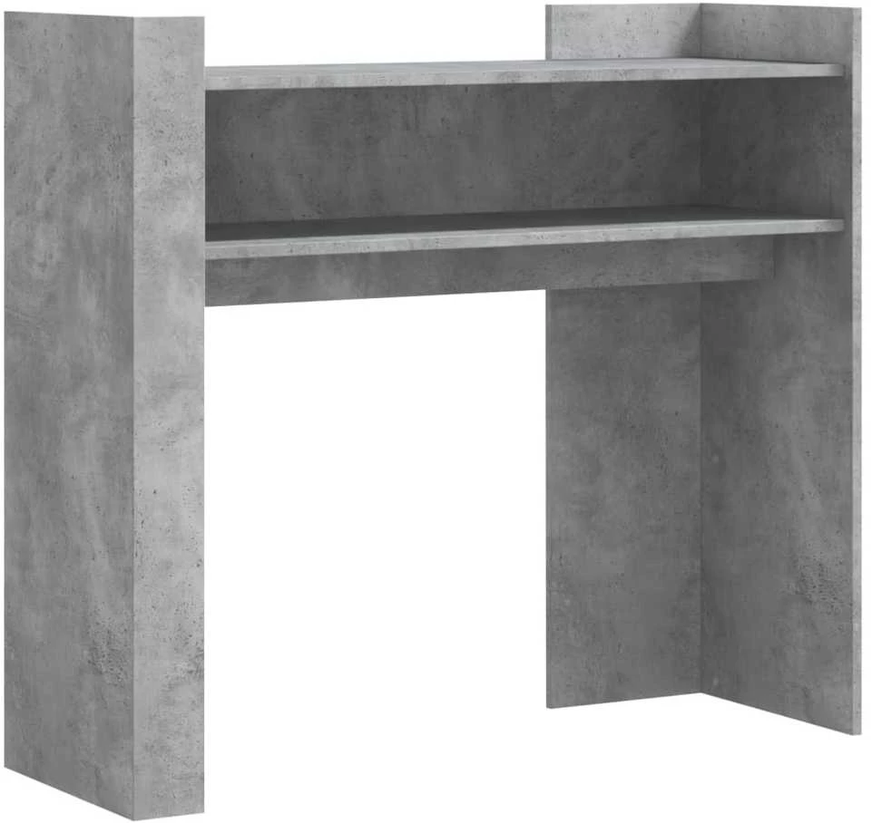 Konsolinis staliukas, betono, 100x35x90cm, apdirbta mediena