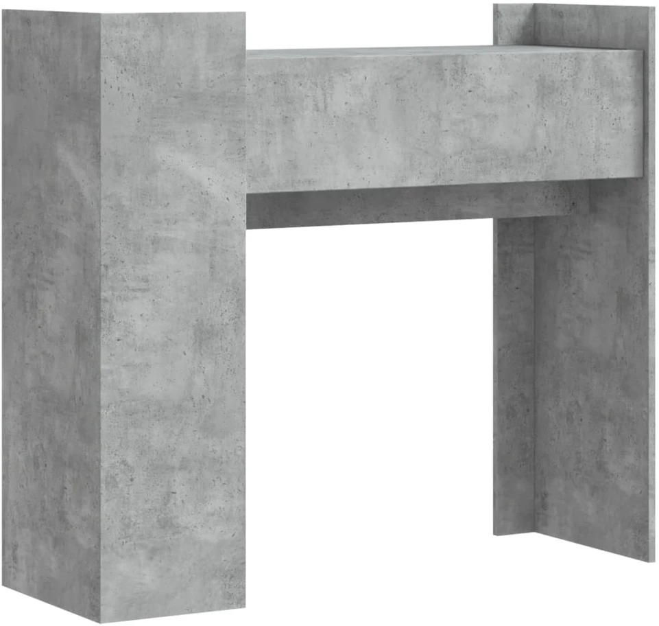 Konsolinis staliukas, betono, 100x35x90cm, apdirbta mediena