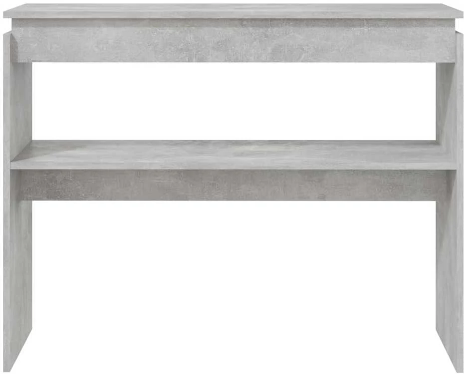 Konsolinis staliukas, betono, 102x30x80cm, apdirbta mediena