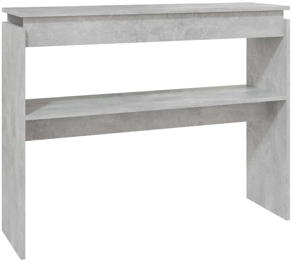 Konsolinis staliukas, betono, 102x30x80cm, apdirbta mediena