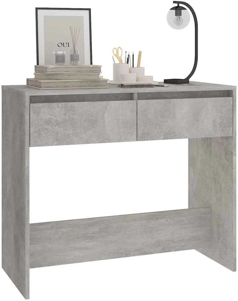 Konsolinis staliukas, betono, 89x41x76,5cm, apdirbta mediena