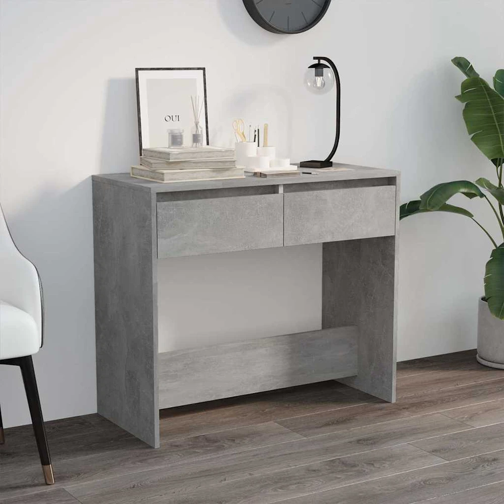 Konsolinis staliukas, betono, 89x41x76,5cm, apdirbta mediena