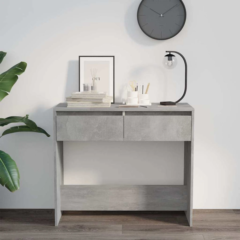 Konsolinis staliukas, betono, 89x41x76,5cm, apdirbta mediena