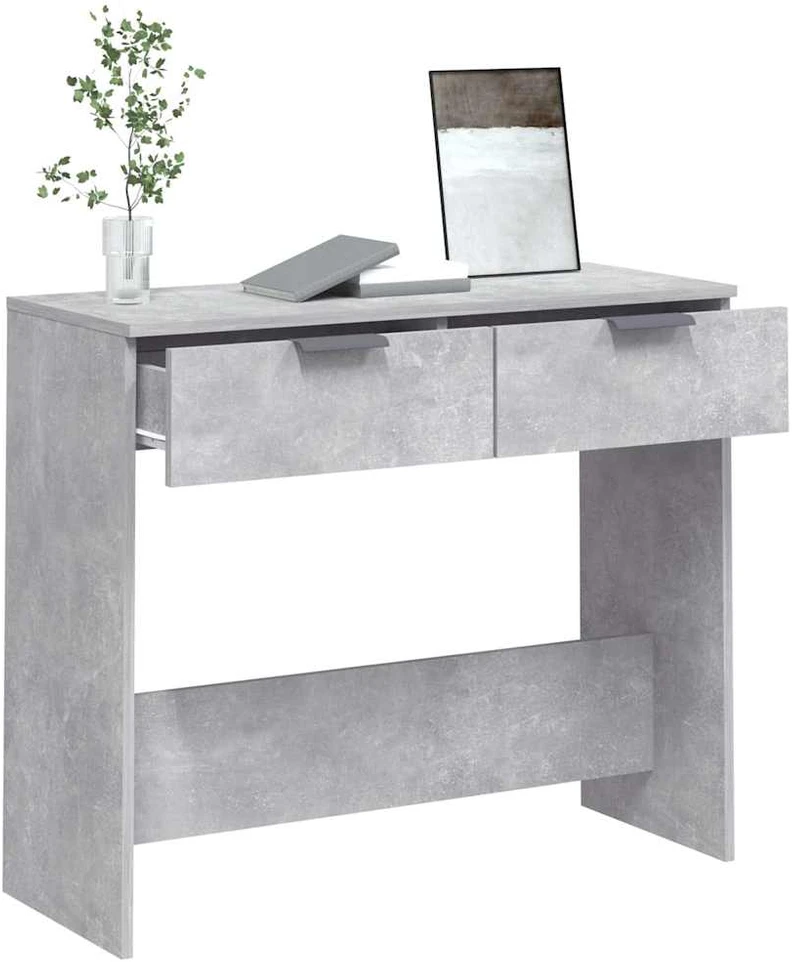 Konsolinis staliukas, betono pilkas, 90x36x75cm, mediena