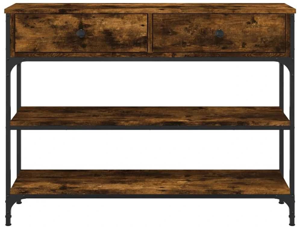 Konsolinis staliukas, dūminio ąžuolo, 100x25x75cm, mediena