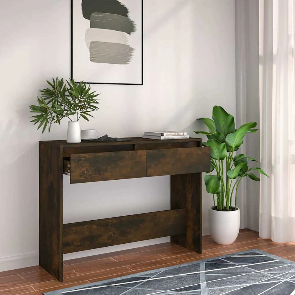 Konsolinis staliukas, dūminio ąžuolo, 100x35x76,5cm, mediena