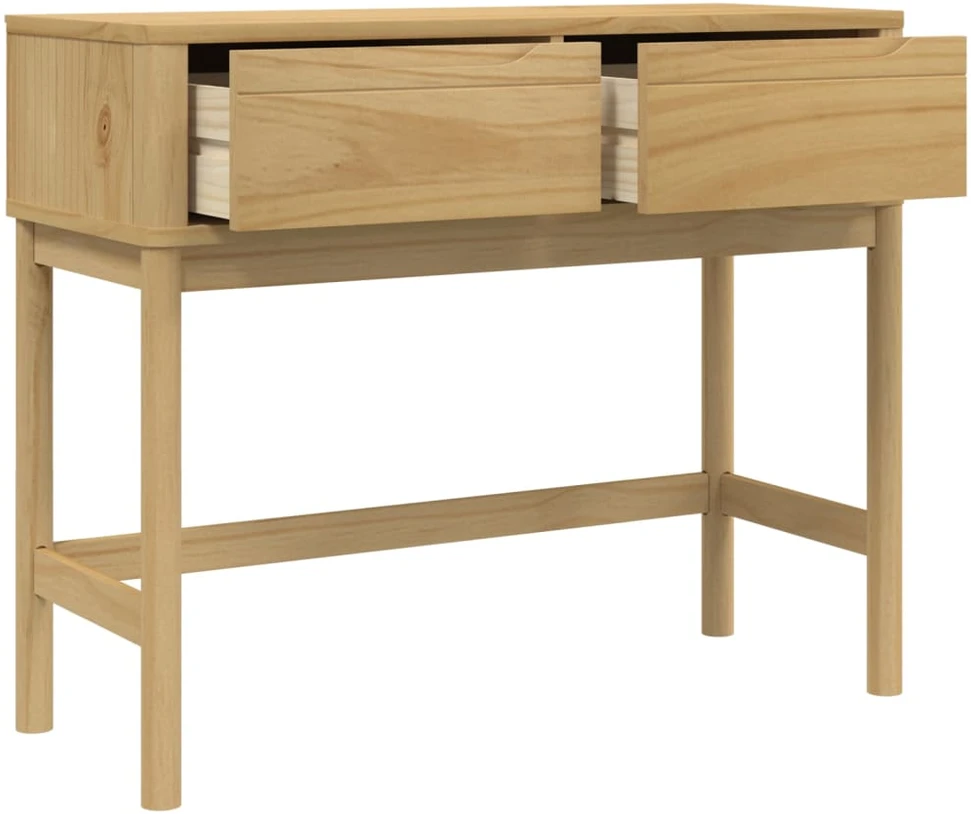 Konsolinis staliukas FLORO, vaško rudas, 89,5x36,5x73cm, pušis