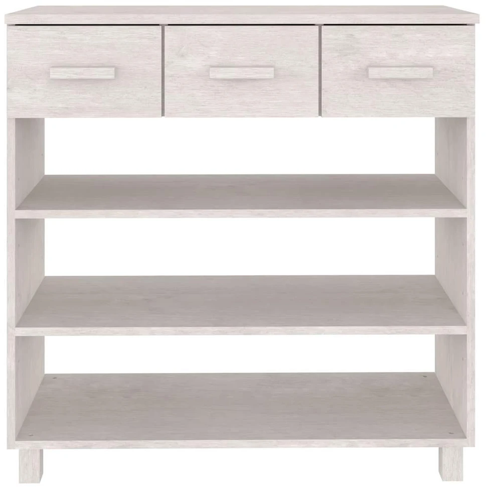 Konsolinis staliukas HAMAR, baltas, 90x35x90cm, pušies masyvas