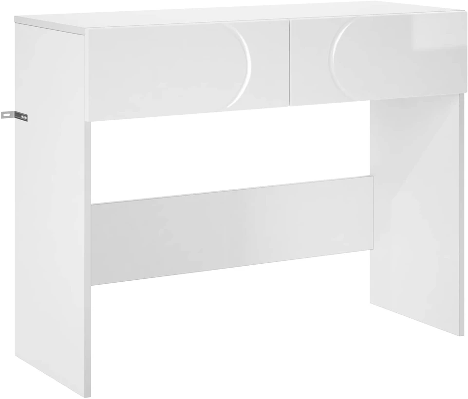 Konsolinis staliukas Itin blizgi balta 96,5 x 38 x 75 cm