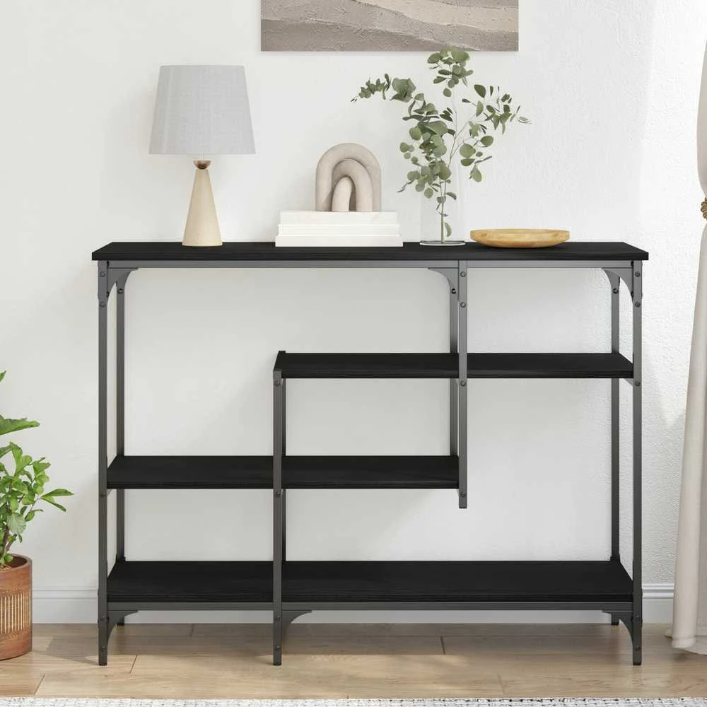 Konsolinis stalas juoda ąžuolo 100 x 35 x 75 cm