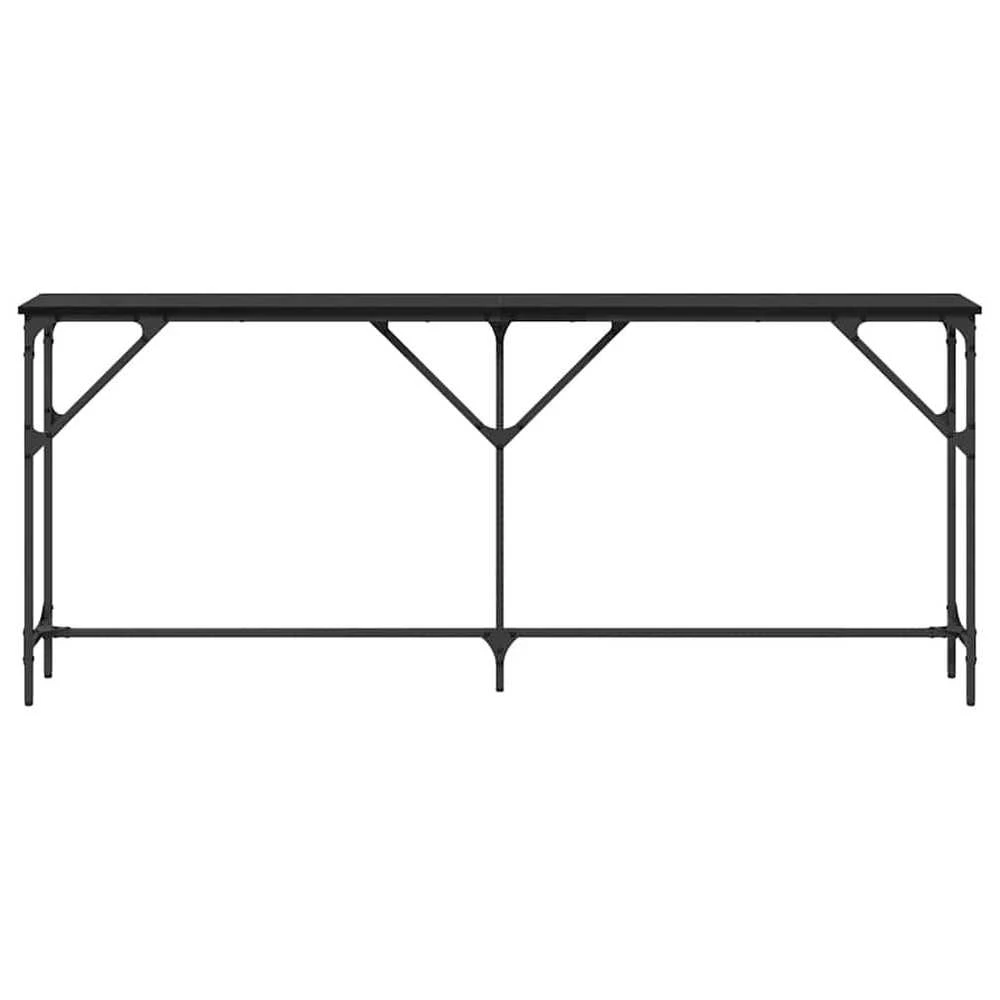 Konsolinis stalas juoda ąžuolo 180 x 23 x 75 cm