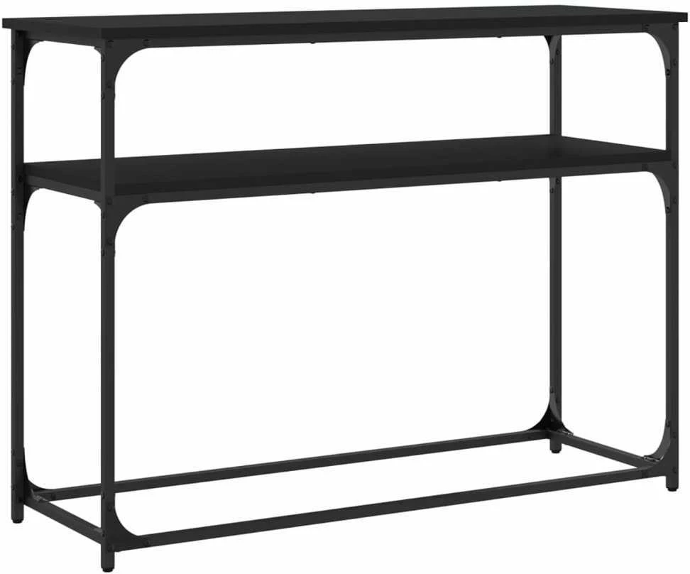 Konsolinis staliukas, juodas, 100x35,5x75cm, apdirbta mediena