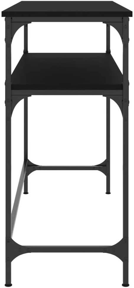 Konsolinis staliukas, juodas, 100x35,5x75cm, apdirbta mediena