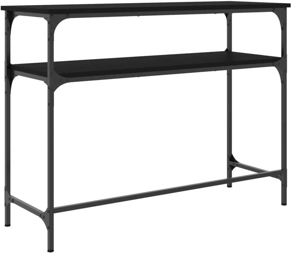 Konsolinis staliukas, juodas, 100x35,5x75cm, apdirbta mediena