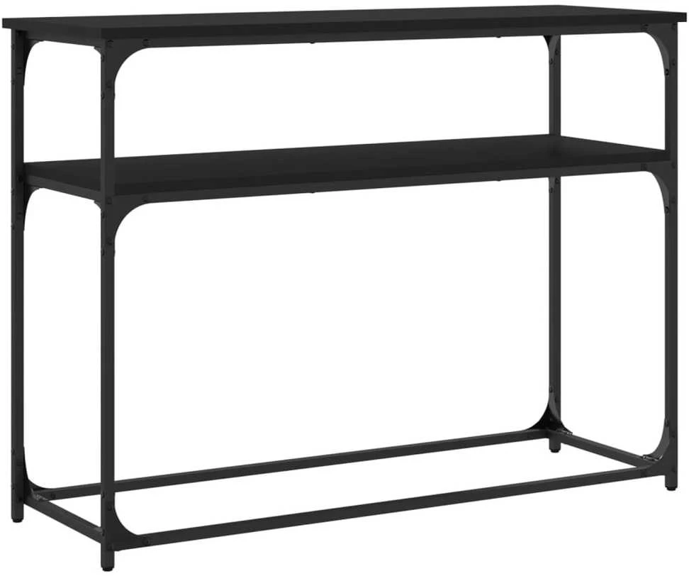 Konsolinis staliukas, juodas, 100x35,5x75cm, apdirbta mediena