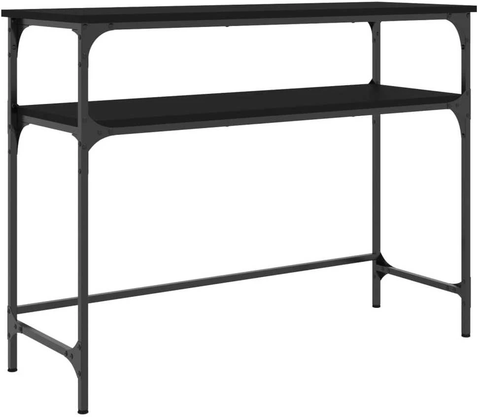 Konsolinis staliukas, juodas, 100x35,5x75cm, apdirbta mediena