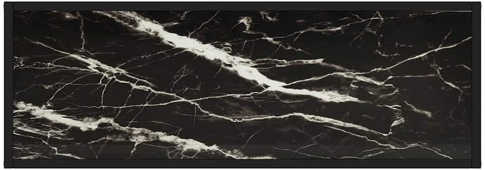 Konsolinis staliukas, juodas, 100x35x75cm, grūdintas stiklas